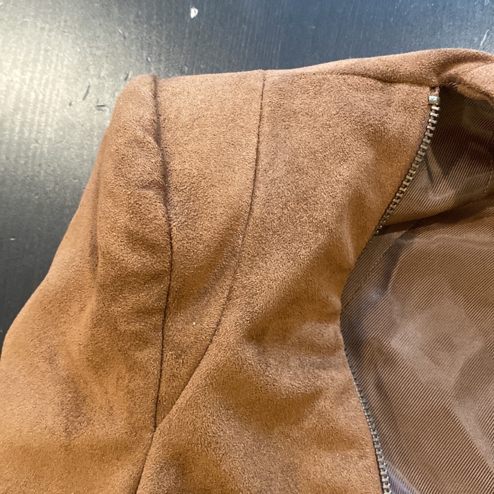 Suede cropped BCBG MaxAzaria cropped jacket - Picture 4 of 4